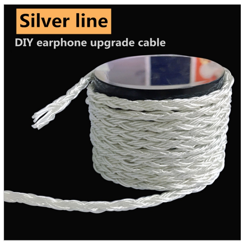 Custom nieuwe puur zilver draad 10 strengen geweven puur zilver draad kern hifi hoofdtelefoon draad DIY upgrade draad