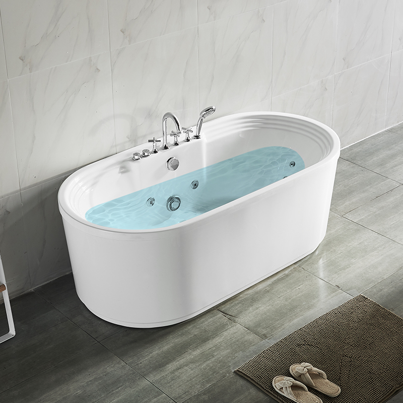 Beste kwaliteit ABS Bathtub klassiek bad met jets en koperen kranen