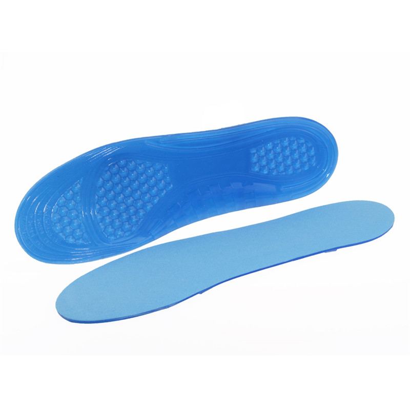 Niet-slip sport boog ondersteuning orthotisch comfort gel silicon pu schuim insole voor de verzorging van de voeten