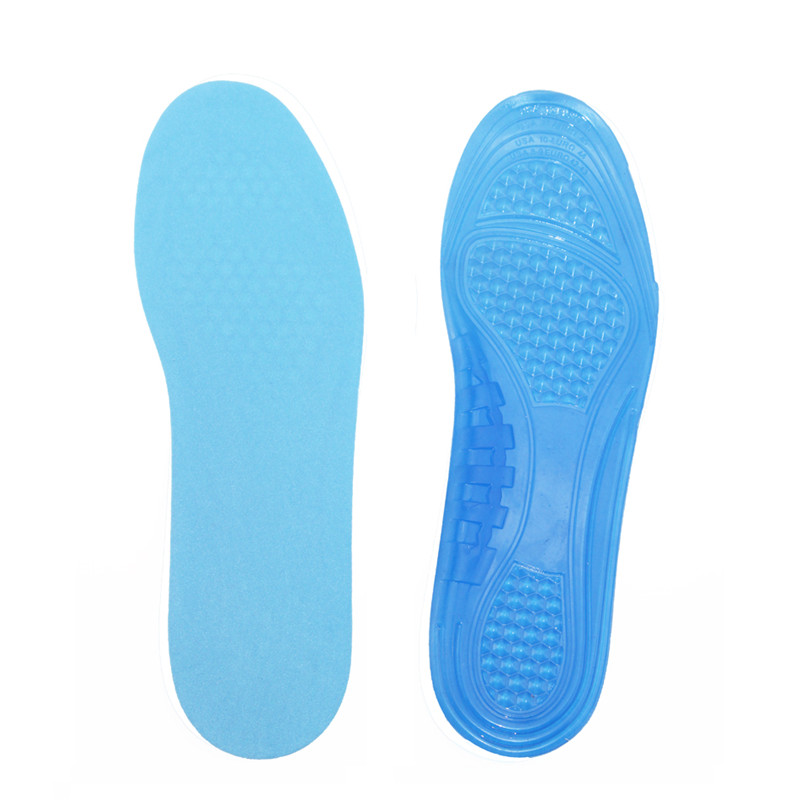 Niet-slip sport boog ondersteuning orthotisch comfort gel silicon pu schuim insole voor de verzorging van de voeten