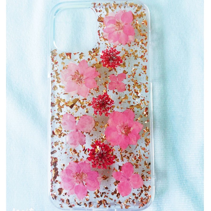 Fabrikant Custom Fashion Apple iPhone 11 pro max speciale echte droge bloem reliëf kleine verse bloem drop telefoonhoes