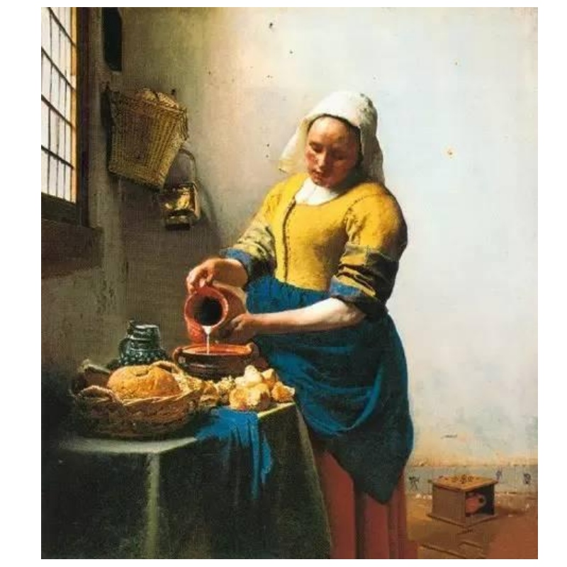 De uitnodigingskaart Johannes Vermeer Schilder, de uitnodigingskaart omvat witte enveloppen.Aangepast ontwerp