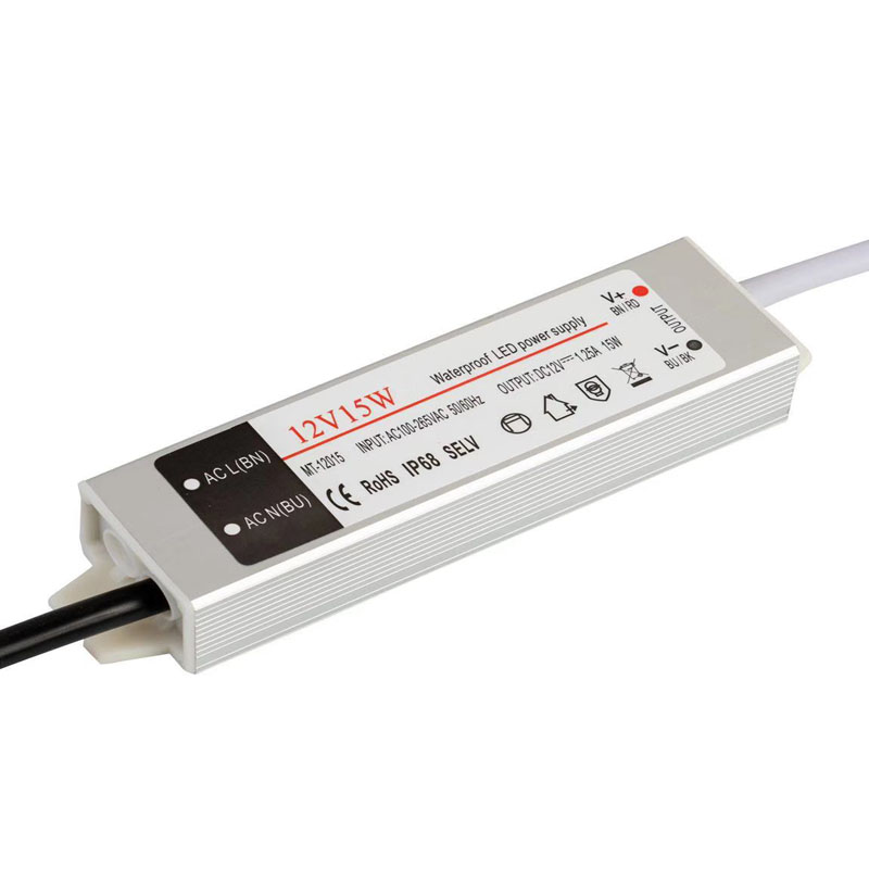 12v15w constante spanning Waterbestendige mini dc enkelvoudige led-voeding