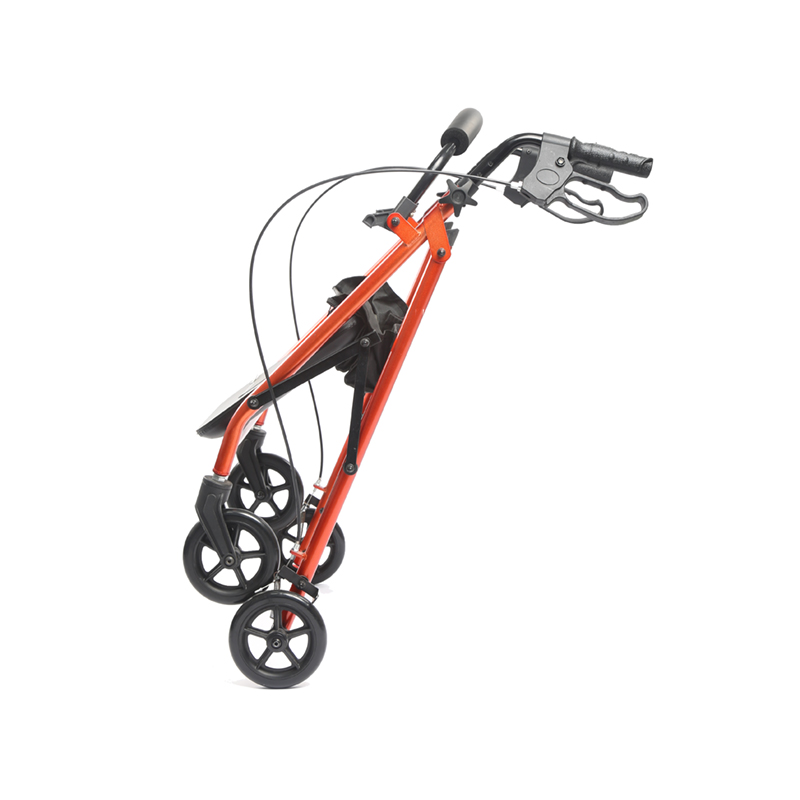 Aluminium 4 wielrollator, Rollend walker