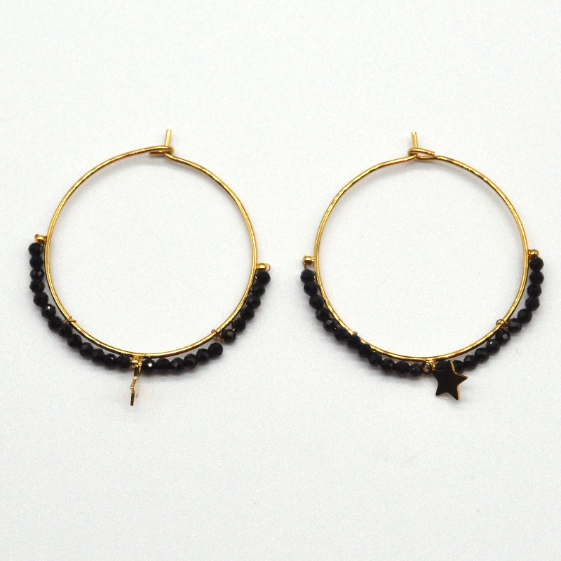 Ronde oorbellen, kralen dragen, etnische stijl, retro, bohemien stijl, cirkel oorbellen, damesstijl, ster bohemien stijl, hanger, China Ruifanbao sieraden verwerkingsfabriek