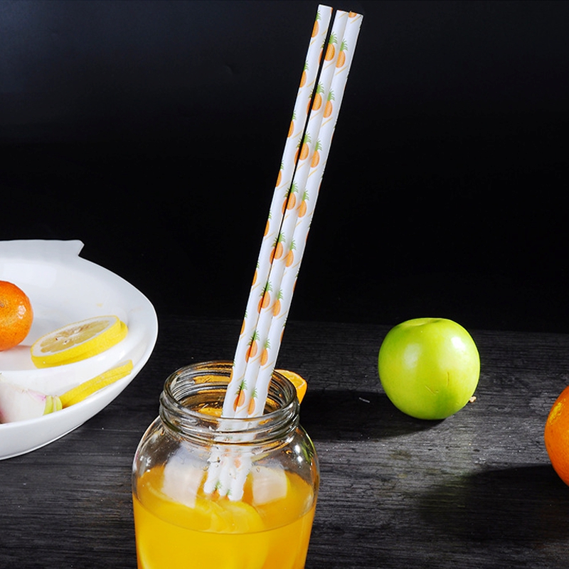 Fruit ananas papieren rietje