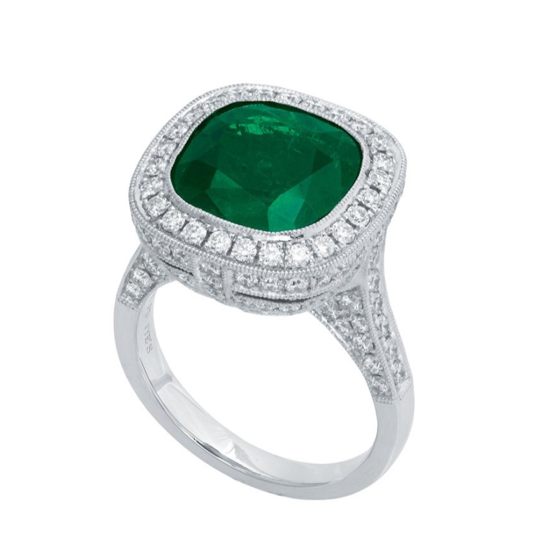 Womens Europese en Amerikaanse stijl eenvoudige sfeer nest klauw set zirkoon 925 zilveren ring China Ruifanbao sieraden verwerkingsfabriek