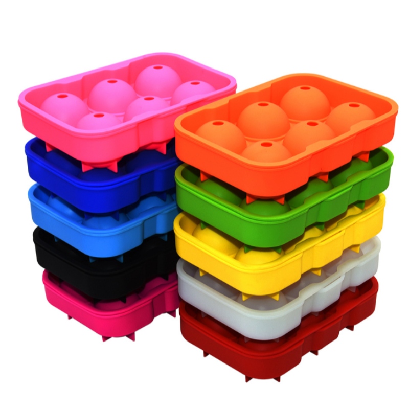 Speciaal ijsmodel voor 10 kleuren spot whisky 6-gaats ijshockeyvorm ronde waterdichte ijsblokjesmachine