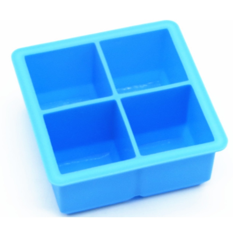 Silicagel 4-roosters ijsrooster 4-verbonden silicagel vierkante mal 4-gaats vierkante doos met accessoires whiskybar ijsblokjesdoos
