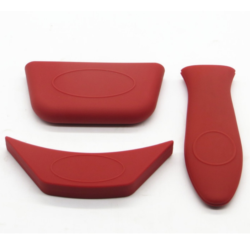 Siliconen anti brandwonden pan handvat warmte-isolatie deksel pot handvat deksel scherpe hoek ronde hoek pot oor deksel verbrandingsbeveiliging anti slip handvat deksel