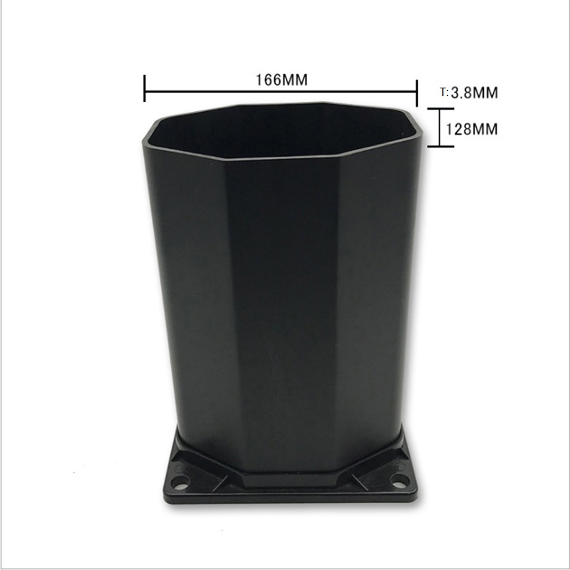 Aangepaste PVC plastic achthoekige buisaccessoire pijp voor stranddoucheuitrusting