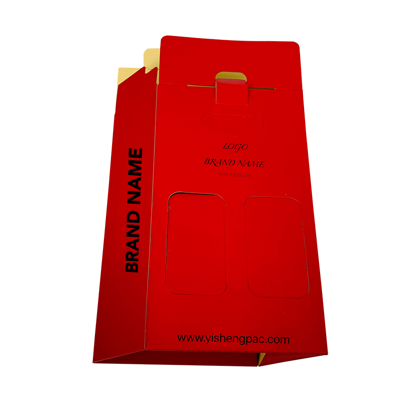 Rode verpakkingsdoos voor wijn met voor verzending