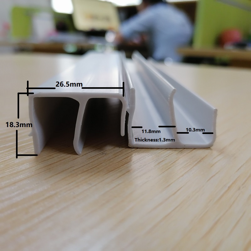 PVC E-vormige profielpvc-kanaalafwerking pvc-kanaalfabrikant in China