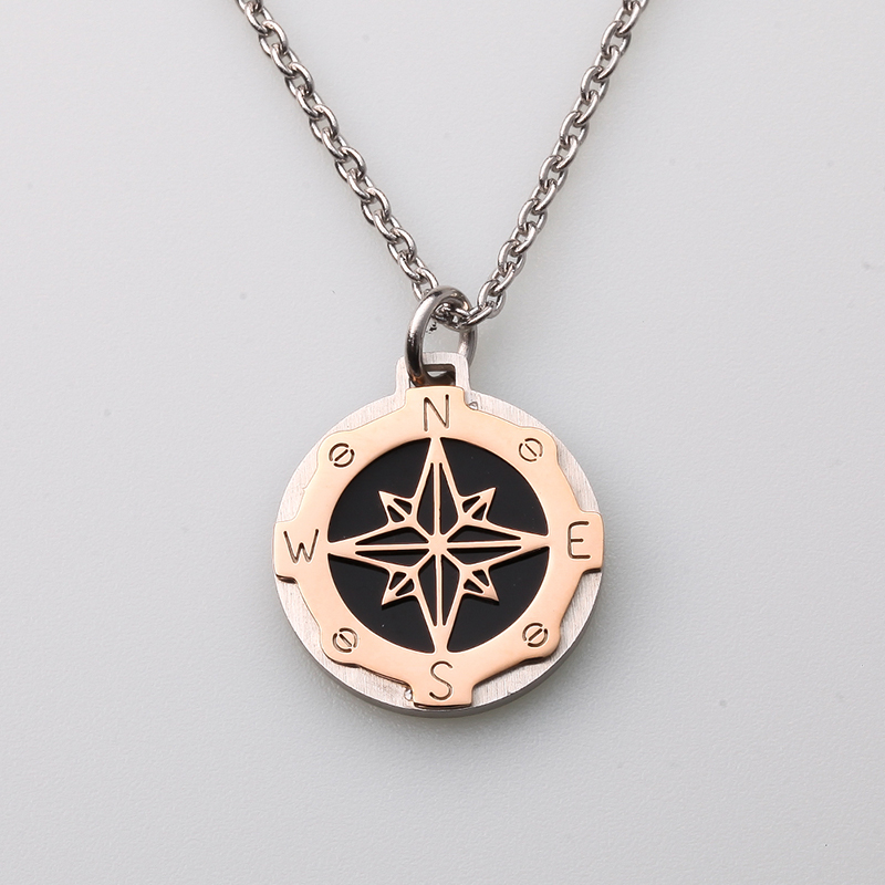 Italië stijl roestvrijstalen sieraden roer wind anker hanger mannen ketting gemaakt in China