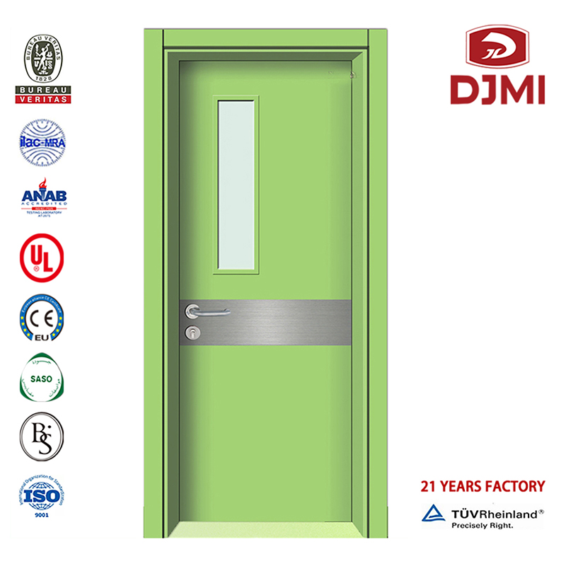 Nieuwe instellingen Hoofdontwerp houtsnijwerk Childern Hospital Fire Door Chinese Factory Fancy Wood Design Hygiënische deuren Houten deur Hoge kwaliteit voorgehangen interieur Installatiehandleiding Ziekenhuisdeuren Houten deur
