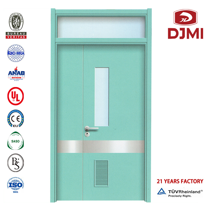 Hoogwaardige composiet voor kamer Röntgenafscherming Gelamineerde HPL houten deur Goedkoop interieur met aluminium dubbele draaideur Ce \/ ISO \/ EN Aangepast interieur met glazen raam Auto Single Door Design HPL Deuren