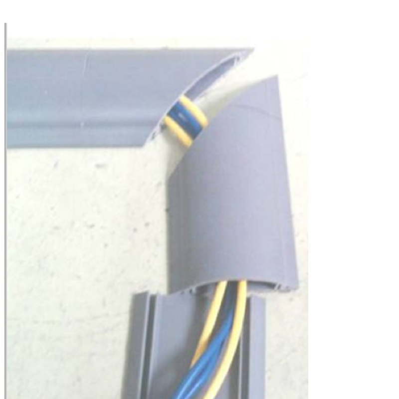 Stijf PVC-kabelgootprofiel halfronde boog aarddraadafdekking kabelverborgen afscherming vloerdraadbeschermer kabelgoot