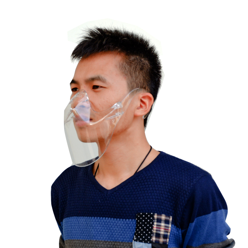 Transparant Clear Face Shields Plastic Mouth Cover Anti Splash Fashion Facescherm