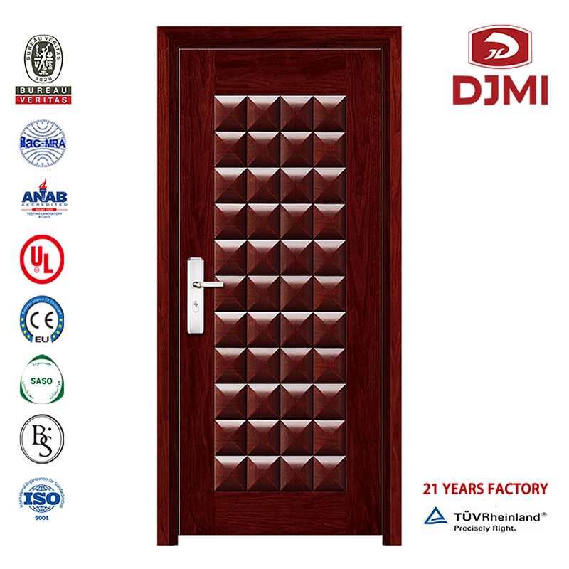 Goedkope huis deuren met gepantserde glas Prettywood Home Main Deur Solid Wood Gate Design Aangepaste Entry Gepantserde stijl Main Vaste Hout Gepantserde Deur Modellen Nieuwe Instellingen Gepantserde Deuren