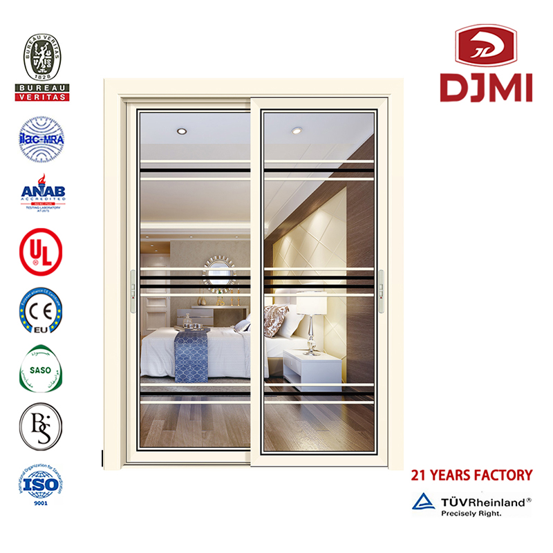 Professionele deuren Patio Schuiven Franse stijl Houtnerf ontwerp Aluminium deurrooster Nieuw raam en schuifdeur Shoji Houtnerf ontwerp Aluminium deurrooster Gloednieuw interieurontwerp Fotolijsten Standaard glazen schuifdeurrooster