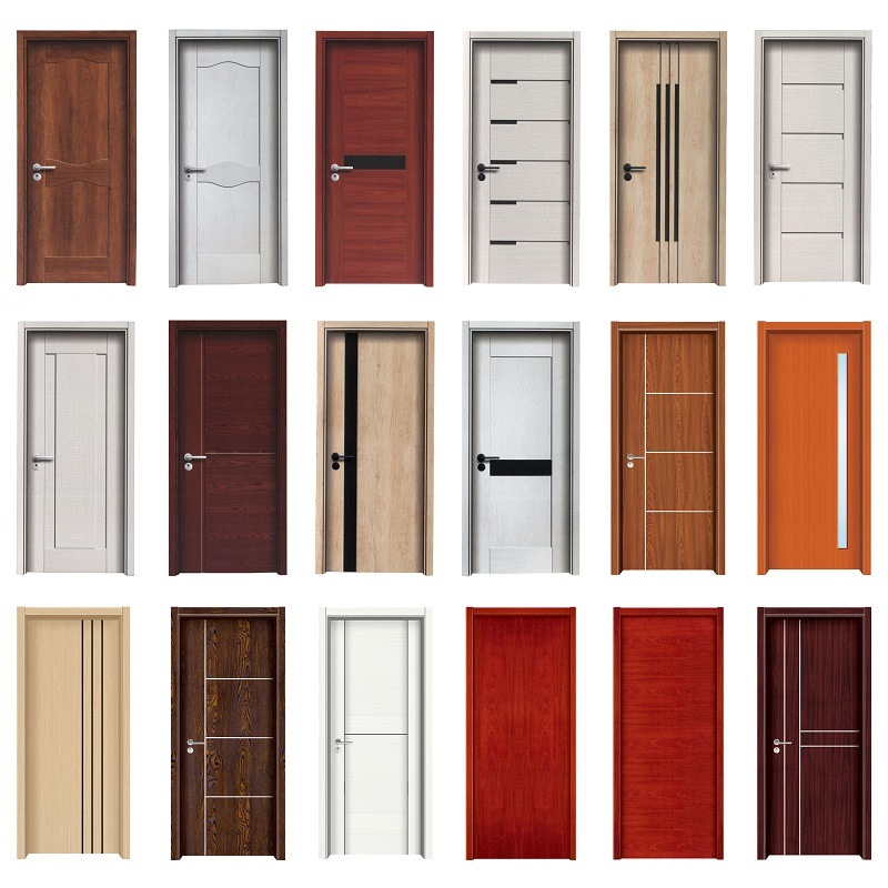 Chinese Fabriek Huis Kerala Vaste Prijs interieur Melamine Hout Hout Hout Hoofddeur Ontwerpen Hoge Kwaliteit Thek Prijs Flat Melamine Modern Vaste Hout Externe deur Goedkope Hdf Huid Melamine Douche Flat Wood Room Design