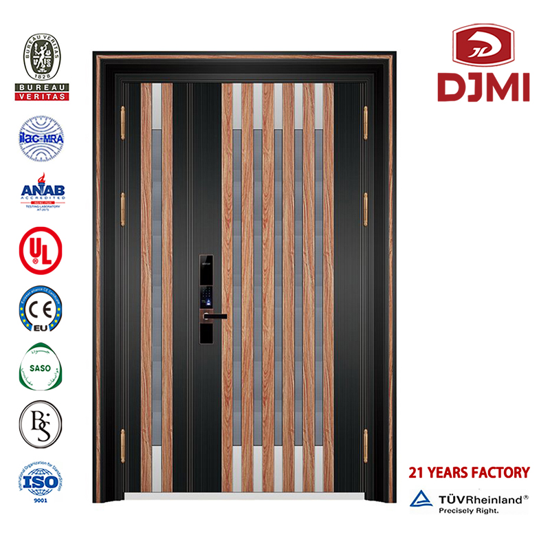 Gate Israel Security Appartement Gepantserde deur Double Swing Wood Anti-Theft China maakte beveiligings-pantser deuren Mosaic Design Steel Hout Gepantserde Deur Nieuwe Instellingen Gepantserde Hout Externe Veiligheidsdeur