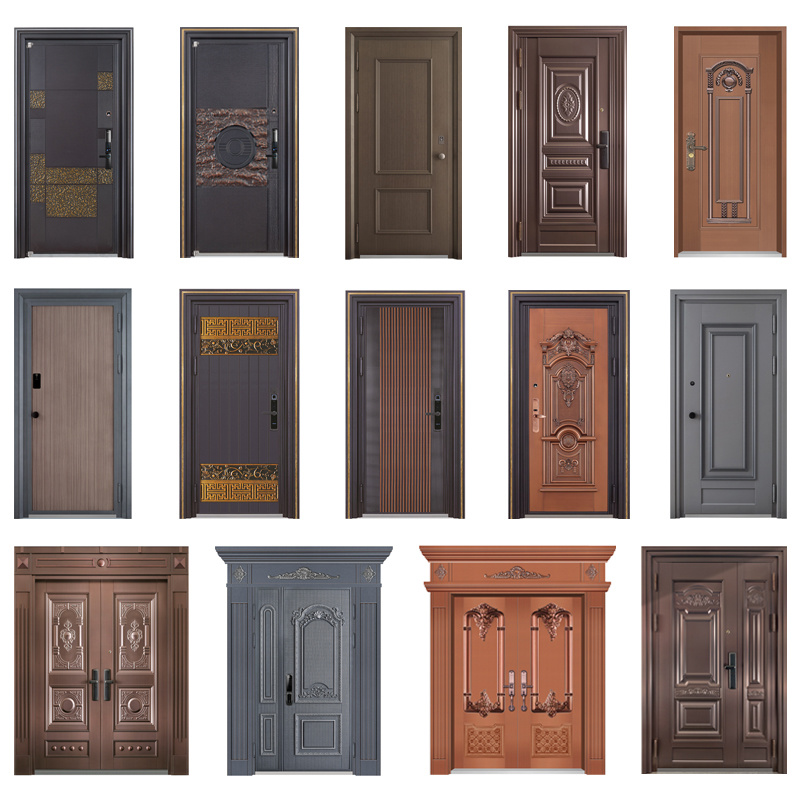 Roestvrij staal Hoofdontwerpen Double Deur High S China House Design Commercial Double Exterior Deuren Designs Top Quality Stainless Steel Entry Goedkope deur Beveiliging Deur Wholesale Commerciële Prijzen Binnendeuren van roestvrij staal