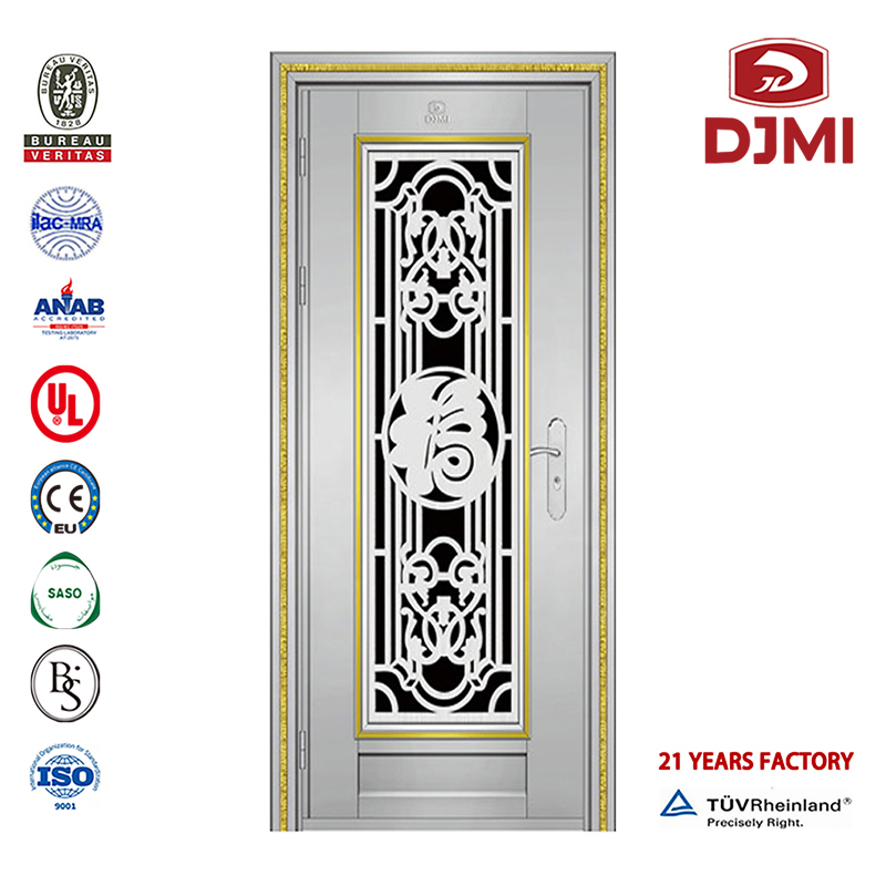Residentiële prijs Roestvrij Steel Security Deur Goedkope Indiase ontwerpen Double Entrance Residential Deur Beveiliging Homes Stainless Steel Aangepaste 304 Met Venster Double Grill voor House Stainkless Steel Handle Deur