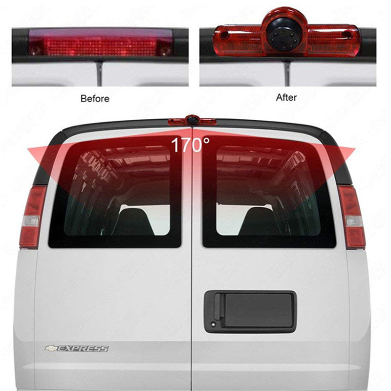 HD Night Vision Waterproof 3e Brake Light Camera voor GM Express Chevy Savana cargo VAN Camera