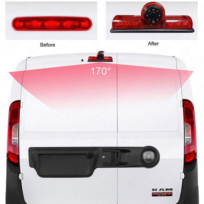 Auto HD Night Vision Parking Reverse Backup Auto Video Rem Light Camera voor Dodge Ram ProMaster City Cargos Van