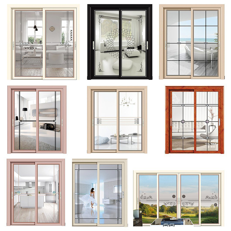 Glas Aluminium Slide Deur Professional Exterior Sliding Deur Limit Switch American Factory Outlet Aluminum Doors en Windows New Design Commercial Swing Aluminium Sliding Deur With Wooden Grain Color Color Factory Outlet Aluminum Deurs an...