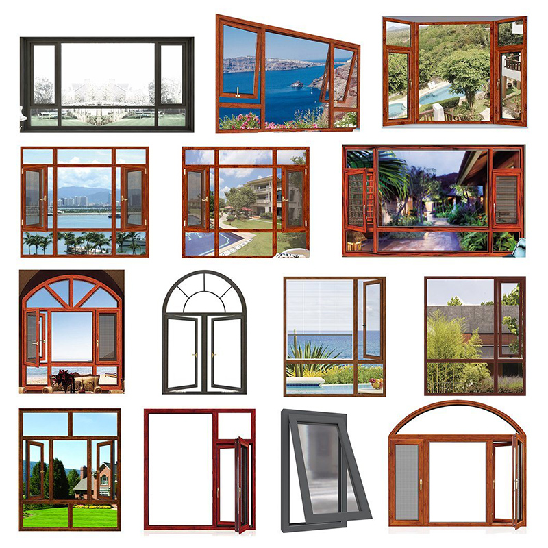 Frame Design Simple Style Aluminium Fenetre Window Doors Aluminum Nieuwe Franse stijl Wood Frame Design Guangdong Factory Price Small Window Awning Merk Nieuw Hout Frame Design