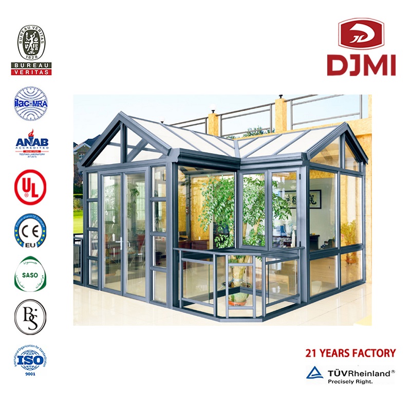 New Design High Quality Lowes Sunrooms Glass Green House Brand New Aluminium Design Insulated Glass Sunroom Aluminum Sunrooms Hot Selling Aluminium Design Sunroom Winter Graden