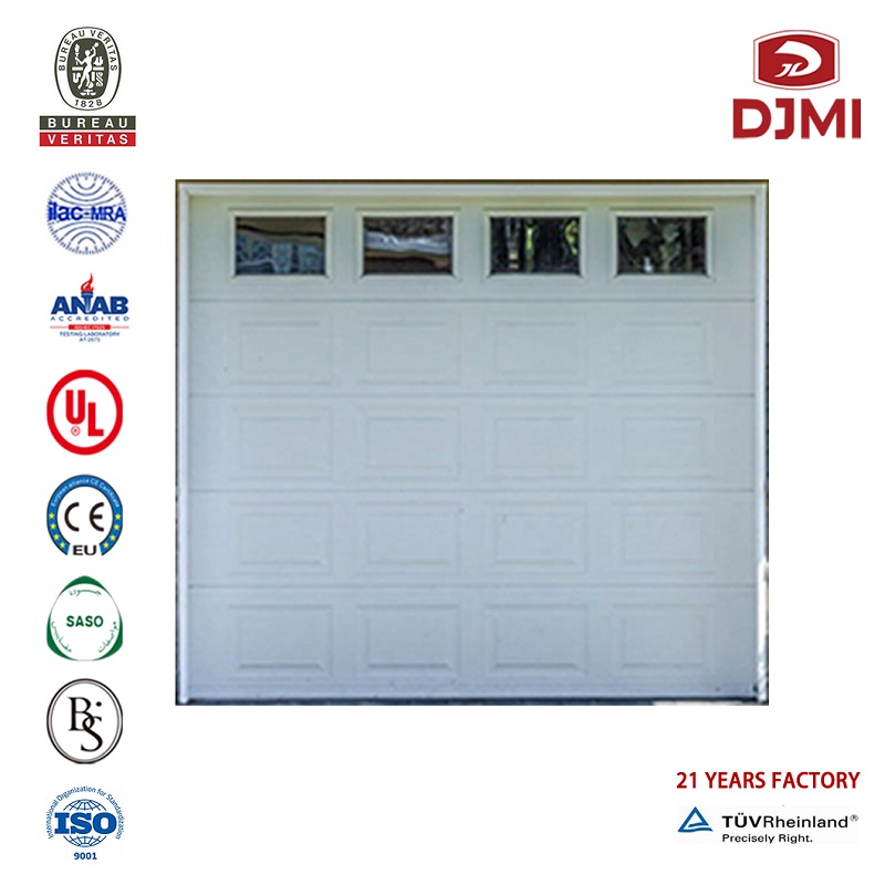 Customize Factory Price Opent Garage Sectional Overhead Deur Multifunctionele White Color Standard Aluminum Surface Garage Deur Professional White Overhead Sectional Doors Leverancier Black Color Garage Deur