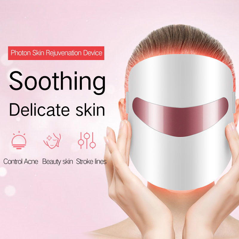 Korea ontwerp led pdt schoonheid gezicht masker professionele schoonheidssalon 3 kleuren foton PDT rode geleide gezichtslicht therapie schoonheidsmasker