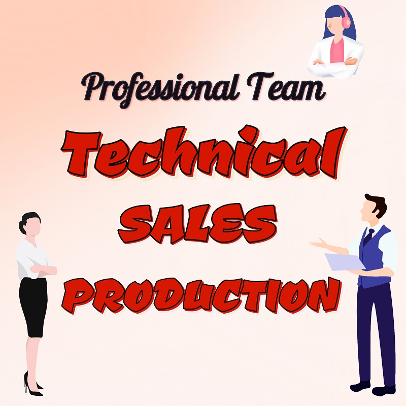 Professioneel team: Technisch, Sales and Production Team