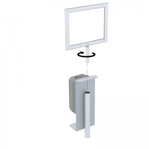 TMJ709 Factory Free Standing Metal Single Side Floor Sanitizer Disfectier Display Rack