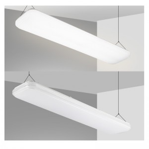 4FT LED Commerciële wikkeling Shop Light Fixture 60W Low Bay Linear Flushmount Office Ceiling [4 lamp 32W Fluorescent Equivalente] 5000K Daglicht wit ETL-lijst