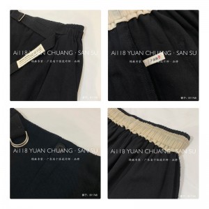 Losse Women\\\\\'s Pants die op maat zijn gemaakt om voor elke gelegenheid te passen, de meest comfortabele casual casual 11768-stijl katoenlinnen op maat Stijve en losse broeken met Polyester riem