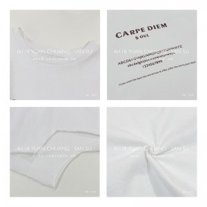 Lospassend ontwerp Minimalistische ronde collar stijl Gesnopte mouw Casual Vaste kleur katoen en linnen oversized aangepaste 12630 Sweatshirts