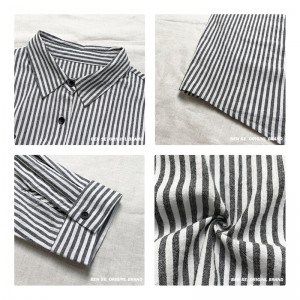 Losse-fitting design Minimalistische stijlvolle Casual Solid Color Striped Checked oversized custom 17825 Vertical Stripes Shirt