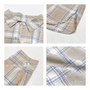 Losse-fitting design Minimalistisch Stijve Casual Solid Color Striped Checked oversized custom 17827 Losse Checked Shirt
