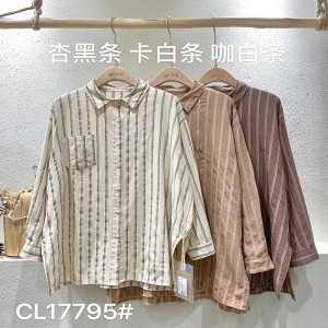 Losse-fitting design Minimalistische stijlvolle Casual Solid Color Striped Checked oversized custom 17795 Vertical Stripes Shirt