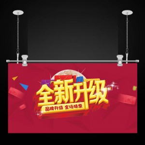 TMJ PP-537 Pop Poster Banner Sign Hanger Haak Strip Uitgebreide Clip Pole Banner Snap Rail Advertenties Vlag display