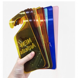 TMJ PP-539 Aangepaste acrylische display merk lichte luxe kledingwinkel decoratie prijs tag creatieve billboard display stand