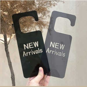 TMJ PP-539 Aangepaste acrylische display merk lichte luxe kledingwinkel decoratie prijs tag creatieve billboard display stand