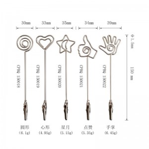 TMJ PP-543 Small Desktop Stand Sign Holder Gold Brushed Stainkless Steel Sign Display Counter Price Holder