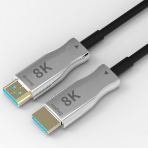Hete verkoop 10M \\/ 33ft HDMI 8K AOC-extender met 8K @ 60Hz \\/ 4K @ 120Hz 48Gbps mannelijk naar mannelijk voor videoprojectie