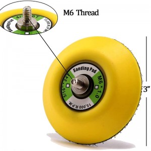 3 Inch Professional 12000RPM Double-acting Random Orbital Sanding Pad met glad oppervlak voor polishing en Sanding Tool