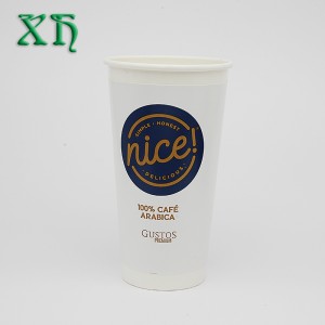 20oz dubbelwandige wegwerp geïsoleerde papieren koffiekopjes
